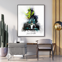 Poster Sur Toile Lewis Hamilton 7 - 60 X 90 Cm - Décoration Chambre, Bureau - Impression Haute Qualité, Toile - 4