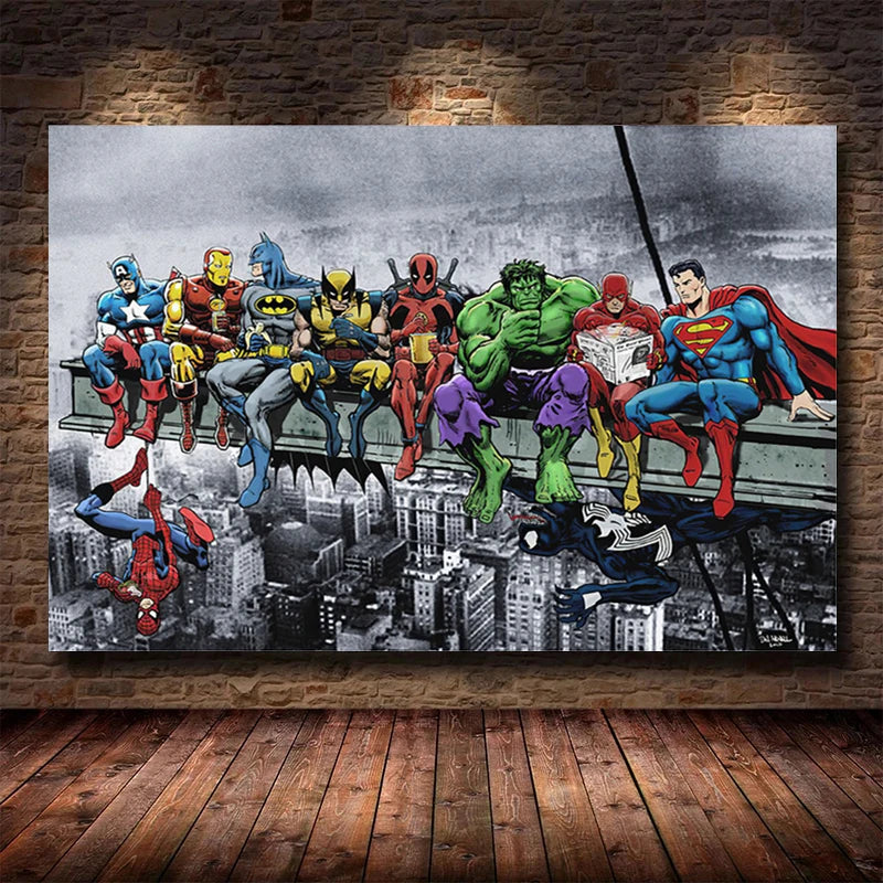 Tableau Avengers Marvel 8 Toile Avec Cadre - ProduitPOD