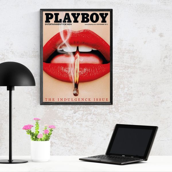 Toile - Playboy Bouche Lèvre Allumette Retro