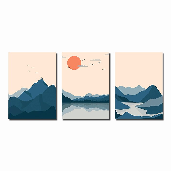 3 pièces de peinture sur toile moderne art mural l'image 3 pièces de peinture sur toile moderne art mural l'image