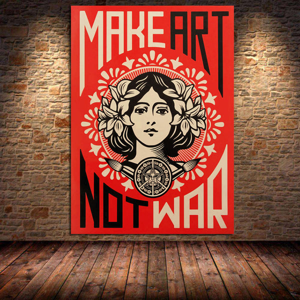 Leinwand - OBEY Make Art Not War