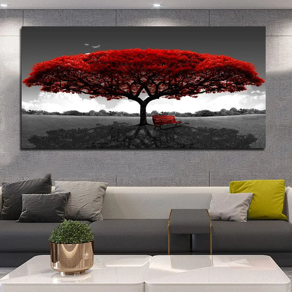 Leinwand - Roter Baum