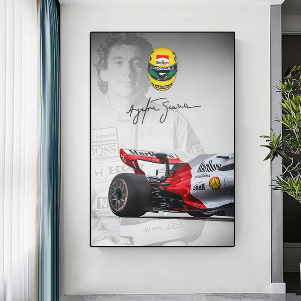 Leinwand - Ayrton Senna Formel 1 F1 Fahrer