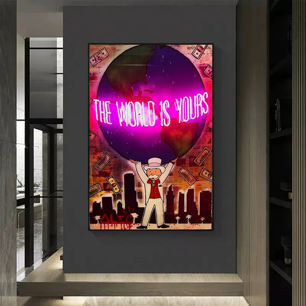 Leinwand - Monopoly The World Is yours