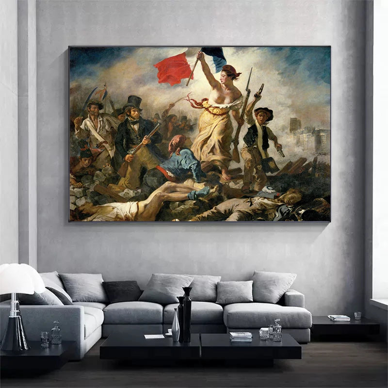Tableau La Liberté Guidant Le Peuple – Eugène Delacroix – Impression Sur Toile Edx70