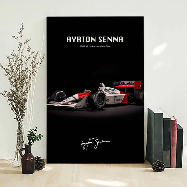 Leinwand - Ayrton Senna Formel 1 Fahrer F1