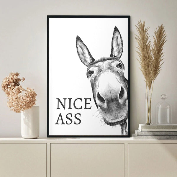 Leinwand - Nice Ass Funny Donkey