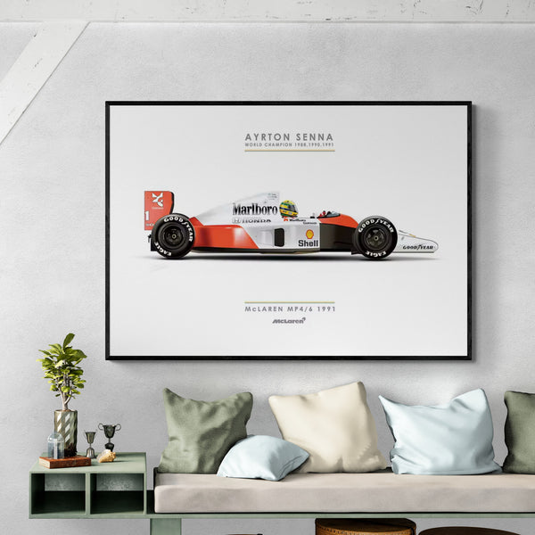 Leinwand - World Champion Ayrton Senna Formel 1