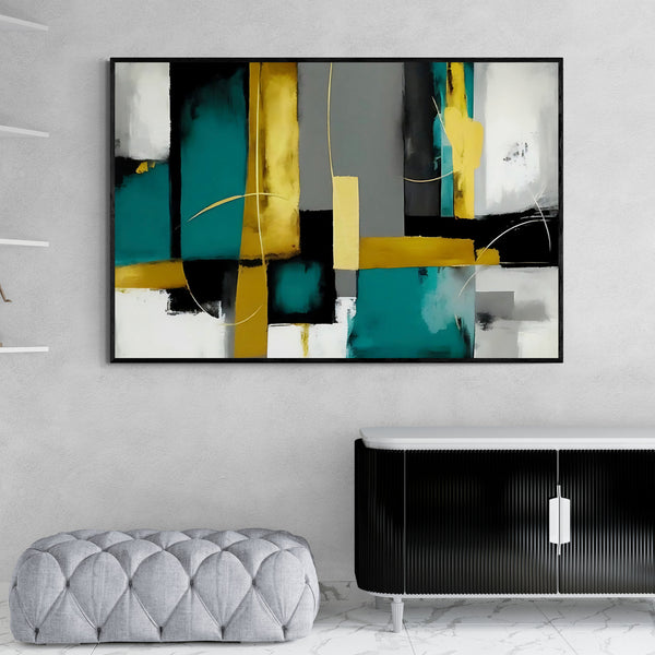 Tableau Moderne, Pastel abstrait turquoise orange 20x30 | Leroy Merlin Tableau Moderne, Pastel abstrait turquoise orange 20x30 | Leroy Merlin