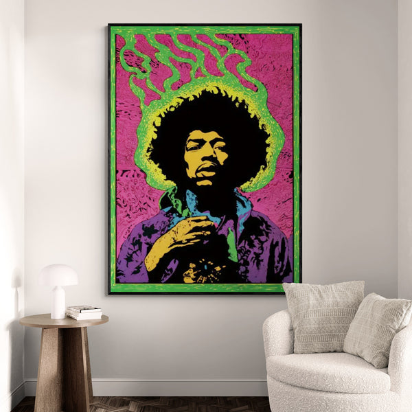 Leinwand - Jimi Hendrix Psychedelic Art