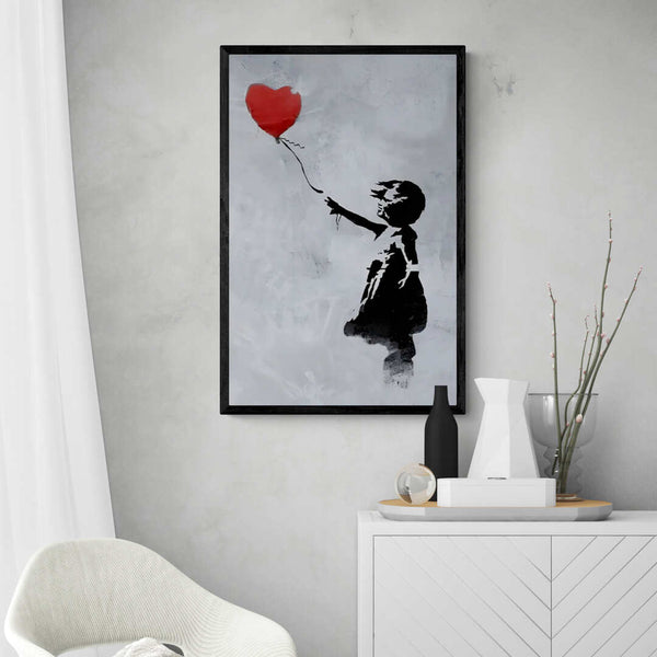 Toile - Banksy Petite Fille Ballon Rouge
