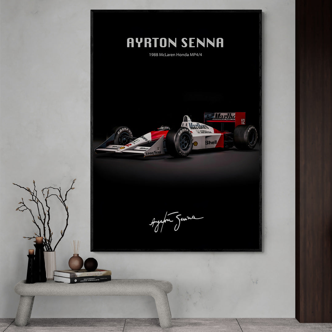 Toile Décorative Ayrton Senna Formule 1 - Dimensions 30x45 Cm - Neuf (sans Marque)