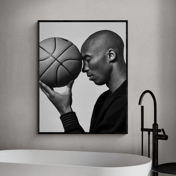 Toile - Basketball Kobe Bryant Noir et Blanc