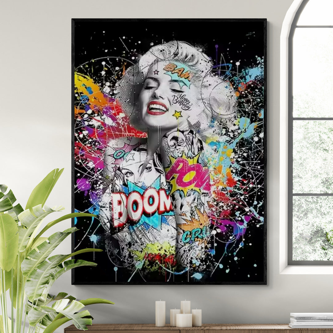 Tablosan Marilyn Monroe Çerçeveli Cam Tablo