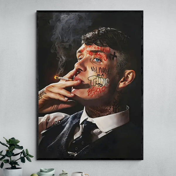 Toile - Tommy Shelby Street Art Peaky Blinders