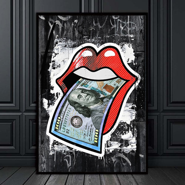 Leinwand - Rolling Stones U.S Dollar Money